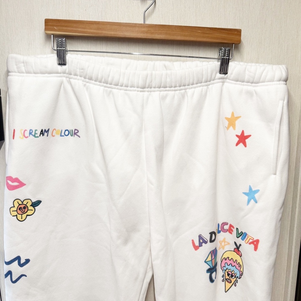 NWT The Mayfair Group x @iscreamcolour Somebody Loves You Sweatpants, Size XXL - Picture 3 of 11